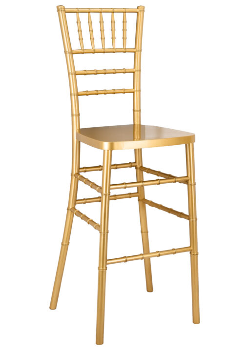 Bullion Gold Resin Steel Skeleton Chiavari Barstool BCRG-ST-AX-T