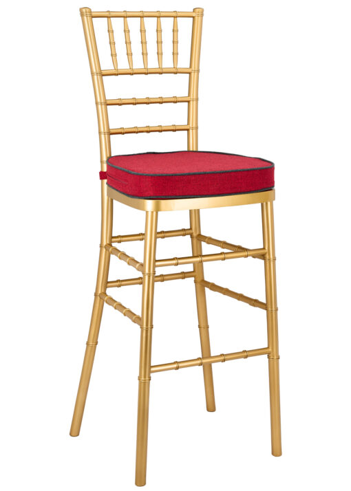 Bullion Gold Resin Steel Skeleton Chiavari Barstool BCRG-ST-AX-T