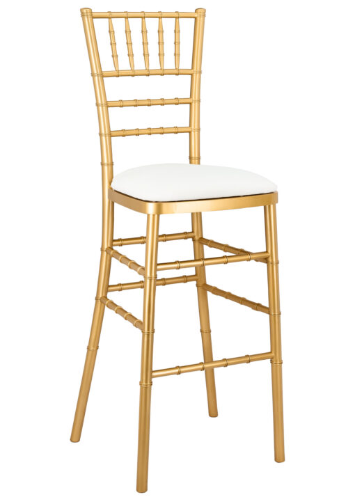 Bullion Gold Resin Steel Skeleton Chiavari Barstool BCRG-ST-AX-T