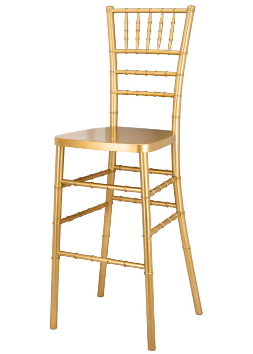 Bullion Gold Resin Steel Skeleton Chiavari Barstool BCRG-ST-AX-T