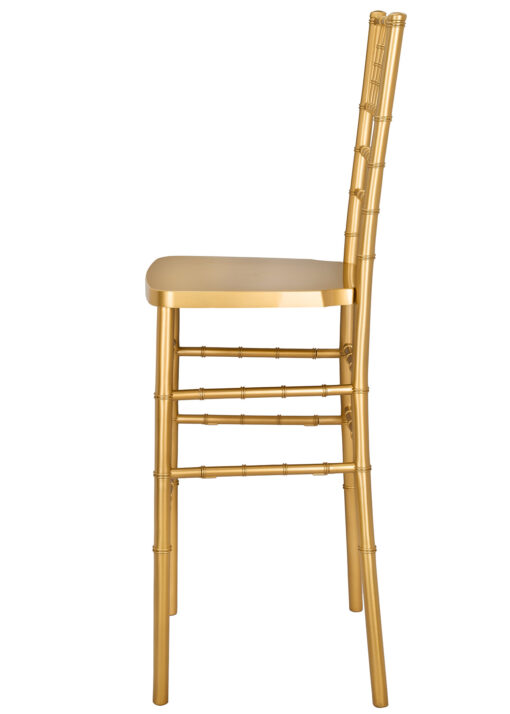 Bullion Gold Resin Steel Skeleton Chiavari Barstool BCRG-ST-AX-T