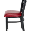 Bundle Restaurant Ladder Chair with Black Frame and Burgundy Vinyl Seat CLMBVBU-ZF-KT