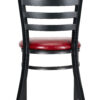 Bundle Restaurant Ladder Chair with Black Frame and Burgundy Vinyl Seat CLMBVBU-ZF-KT