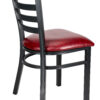 Bundle Restaurant Ladder Chair with Black Frame and Burgundy Vinyl Seat CLMBVBU-ZF-KT