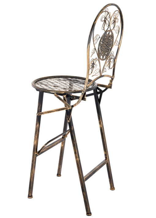 Vintage Copper/Gold Barcelona Bistro Barstool with Round Seat and Back by Chivari (Per Chair Price Shown – Sold only in Quantities of 2) BBBMRC-AX-T