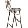 Vintage Copper/Gold Barcelona Bistro Barstool with Round Seat and Back by Chivari (Per Chair Price Shown – Sold only in Quantities of 2) BBBMRC-AX-T