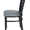 Bundle Restaurant Ladder Chair with Black Frame and Dark Gray Vinyl Seat CLMBVDG-ZF-KT