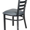 Bundle Restaurant Ladder Chair with Black Frame and Dark Gray Vinyl Seat CLMBVDG-ZF-KT