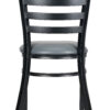 Bundle Restaurant Ladder Chair with Black Frame and Dark Gray Vinyl Seat CLMBVDG-ZF-KT