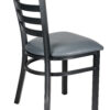 Bundle Restaurant Ladder Chair with Black Frame and Dark Gray Vinyl Seat CLMBVDG-ZF-KT