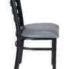 Bundle Restaurant Ladder Chair with Black Frame and Dark Gray Vinyl Seat CLMBVDG-ZF-KT