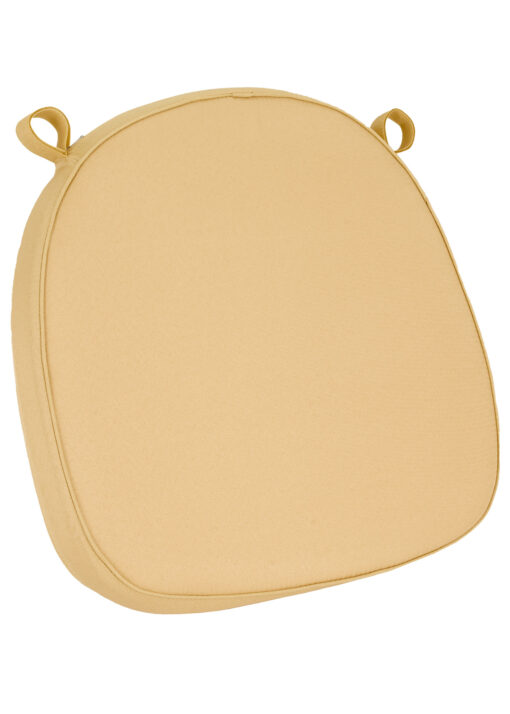 Gold Velcro Strap 2” Thick Cushion for Standard Cross Back Style Seat CUSHXSTRAP-GLD-AX-T