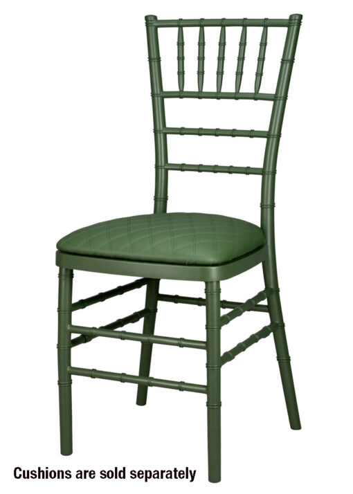 Chair Chiavari Resin – Hunter Green, Color Core, (Steel-Core) A Series CCRHG-STEEL-AX-T