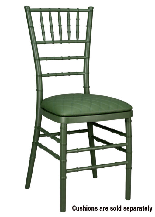 Chair Chiavari Resin – Hunter Green, Color Core, (Steel-Core) A Series CCRHG-STEEL-AX-T