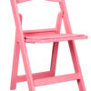 Pink with Pink Vinyl Cushion Resin Folding Chair CFRP-AX-T