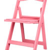 Pink with Pink Vinyl Cushion Resin Folding Chair CFRP-AX-T