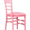 Chair Chiavari Resin – Pink, Color Core, (Steel-Core) A Series CCRP-STEEL-AX-T