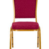 Red Fabric with Gold Dots on Frame Crown Banquet Chair CQCFRD-ZF-T