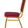 Red Fabric with Gold Dots on Frame Crown Banquet Chair CQCFRD-ZF-T