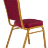 Red Fabric with Gold Dots on Frame Crown Banquet Chair CQCFRD-ZF-T