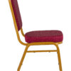 Red Fabric with Gold Dots on Frame Crown Banquet Chair CQCFRD-ZF-T