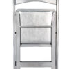 Silver with Silver Vinyl Cushion Resin Folding Chair by Chivari CFRS-AX-T