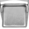 Silver with Silver Vinyl Cushion Resin Folding Chair by Chivari CFRS-AX-T