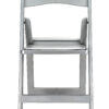 Silver with Silver Vinyl Cushion Resin Folding Chair by Chivari CFRS-AX-T