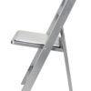 Silver with Silver Vinyl Cushion Resin Folding Chair by Chivari CFRS-AX-T