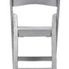 Silver with Silver Vinyl Cushion Resin Folding Chair by Chivari CFRS-AX-T