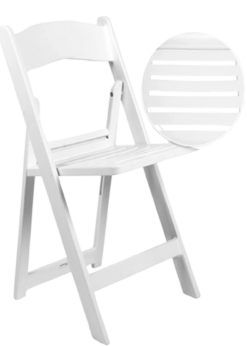 Slatted Resin Folding Chairs