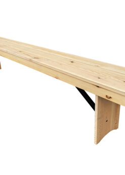 Natural 8 Foot (96″ x 12″) Rectangle Farmhouse Table Bench TFARM-BENCH-9612-NATURAL-AX-T