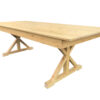 Natural 8 Foot (96″ x 40″) X Leg Rectangle Wood Farmhouse Table TFARMRT9640-NATURAL-X-LEG-AX-T