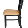 Bundle Restaurant Ladder Chair with Black Frame and Tan Vinyl Seat CLMBVT-ZF-KT