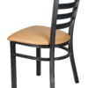 Bundle Restaurant Ladder Chair with Black Frame and Tan Vinyl Seat CLMBVT-ZF-KT