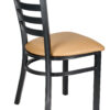 Bundle Restaurant Ladder Chair with Black Frame and Tan Vinyl Seat CLMBVT-ZF-KT