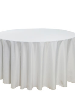 White Round Table Cover