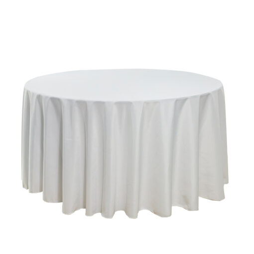 White Round Table Cover