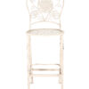 White Barcelona Bistro Barstool with Round Seat and Back BBBMRW-AX-T