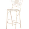 White Barcelona Bistro Barstool with Round Seat and Back BBBMRW-AX-T