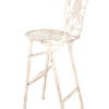 White Barcelona Bistro Barstool with Round Seat and Back BBBMRW-AX-T