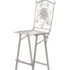 White Barcelona Bistro Barstool with Square Seat and Back by Chivari BBBMW-AX-T