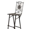 Bronze Barcelona Bistro Barstool with Square Seat and Back by Chivari BBBMBR-AX-T