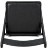 Black WoodGrain Resin Folding Chair with Black Vinyl Seat CFRBB-A