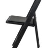 Black WoodGrain Resin Folding Chair with Black Vinyl Seat CFRBB-A