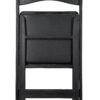 Black WoodGrain Resin Folding Chair with Black Vinyl Seat CFRBB-A