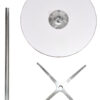 Cocktail Kit – 32″ ROUND Top, Stainless Steel 42″ Pole, Coupler, Base, 6 Screws, (No 30″ Pole) (A Series) TKITRD32SS-AX-T